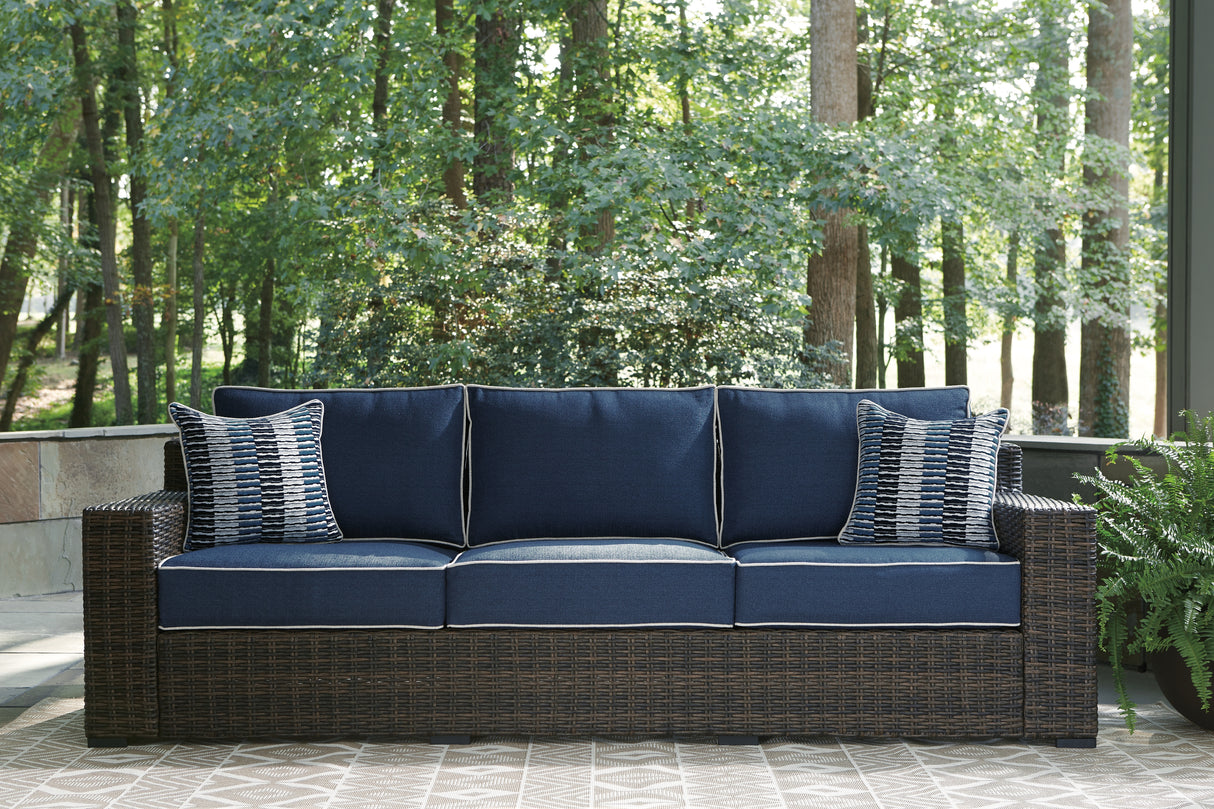 Grasson Outdoor Sofa and Loveseat with Coffee Tables