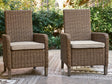 Mega Furniture - Ashley Furniture - Laguna Heights Outdoor - Arm Chair With Cushion (Set of 2) - PCP790-601A