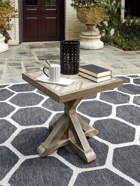 Mega Furniture - Ashley Furniture - Beachcroft Outdoor - 5-Piece Outdoor Sectional / Black/Light Gray - P792P6