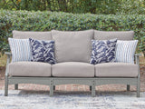 Mega Furniture - Ashley Furniture - Cove Beach Outdoor - Sofa with Cushion / Gray - PCP803-838