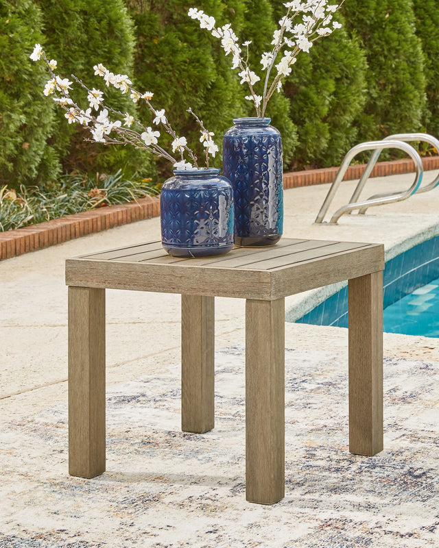 Mega Furniture - Ashley Furniture - Silo Point Outdoor - Square End Table / Brown - P804-702