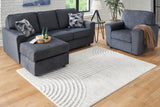 Mega Furniture - Ashley Furniture - Lambworth Rug - 7'10" x 10' Rug / Gray/Cream - R405341