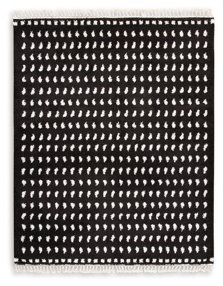 Mega Furniture - Ashley Furniture - Minston Rug - 8' x 10' Rug / Black/White - R405951