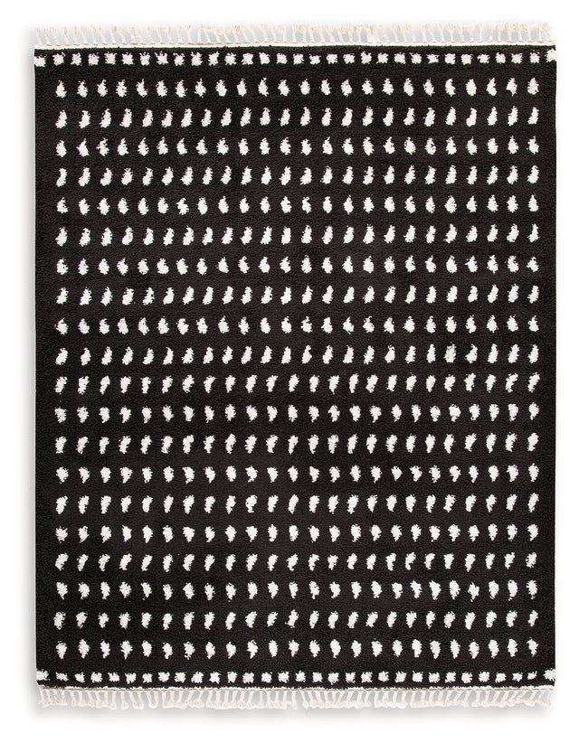 Mega Furniture - Ashley Furniture - Minston Rug - 8' x 10' Rug / Black/White - R405951