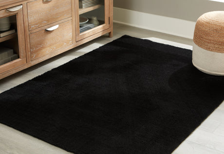 Mega Furniture - Ashley Furniture - Anaben Rug - 5' x 7' Washable Rug / Black - R406312