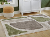 Mega Furniture - Ashley Furniture - Anburgh Rug - Large Rug / Green/Gray/Ivory - R407351