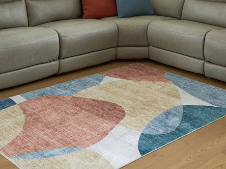 Mega Furniture - Ashley Furniture - Chanleigh Rug - Washable 7'6" x 9'6" Area Rug / Multi - R407371