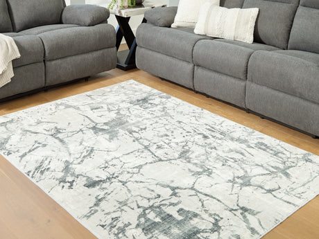 Mega Furniture - Ashley Furniture - Tobinbury Rug - Washable 8' x 10' Area Rug / Gray - R407421