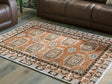 Mega Furniture - Ashley Furniture - Qaabiz Rug - 5' x 7' Area Rug / Sienna/Ivory/Black - R407522
