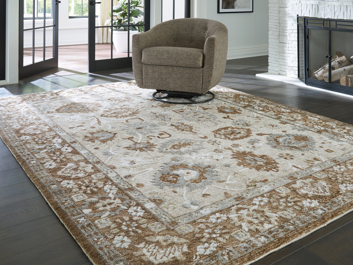 Mega Furniture - Ashley Furniture - Ainswick Rug - Memory Foam Large Rug / Brown/Beige/Gray - R407881