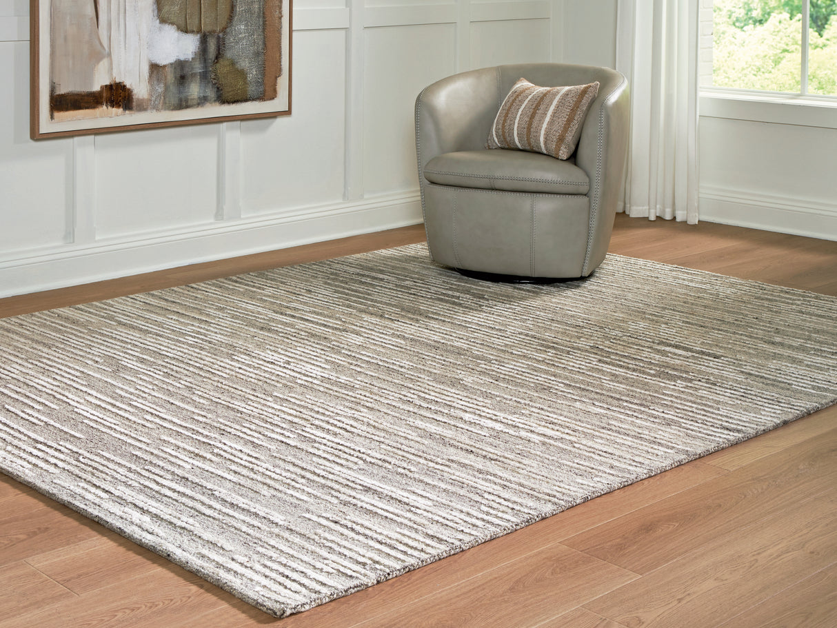 Mega Furniture - Ashley Furniture - Eljory Rug - Large Rug / Gray - R408201