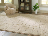 Mega Furniture - Ashley Furniture - Clayman Rug - Extra Large Rug / Beige/Brown - R408340