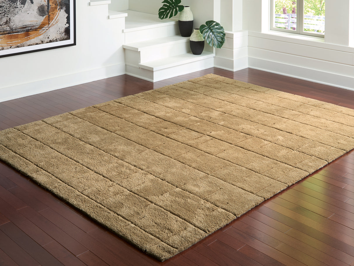 Mega Furniture - Ashley Furniture - Luzmont Rug - Large Rug / Golden Brown - R408371
