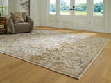 Mega Furniture - Ashley Furniture - Sableridge Rug - Extra Large Rug / Ivory/Taupe/Camel - R408570
