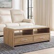 Mega Furniture - Ashley Furniture - Dovander Coffee Table - Rectangular Cocktail Table - T1121-1