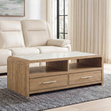 Mega Furniture - Ashley Furniture - Dovander Coffee Table - Rectangular Cocktail Table - T1121-1