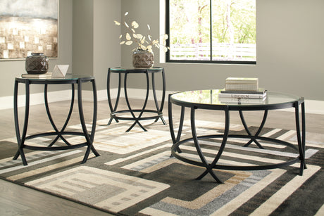Mega Furniture - Ashley Furniture - Tarrin Table (Set of 3) - Occasional Table Set (3/CN) / Black - T115-13
