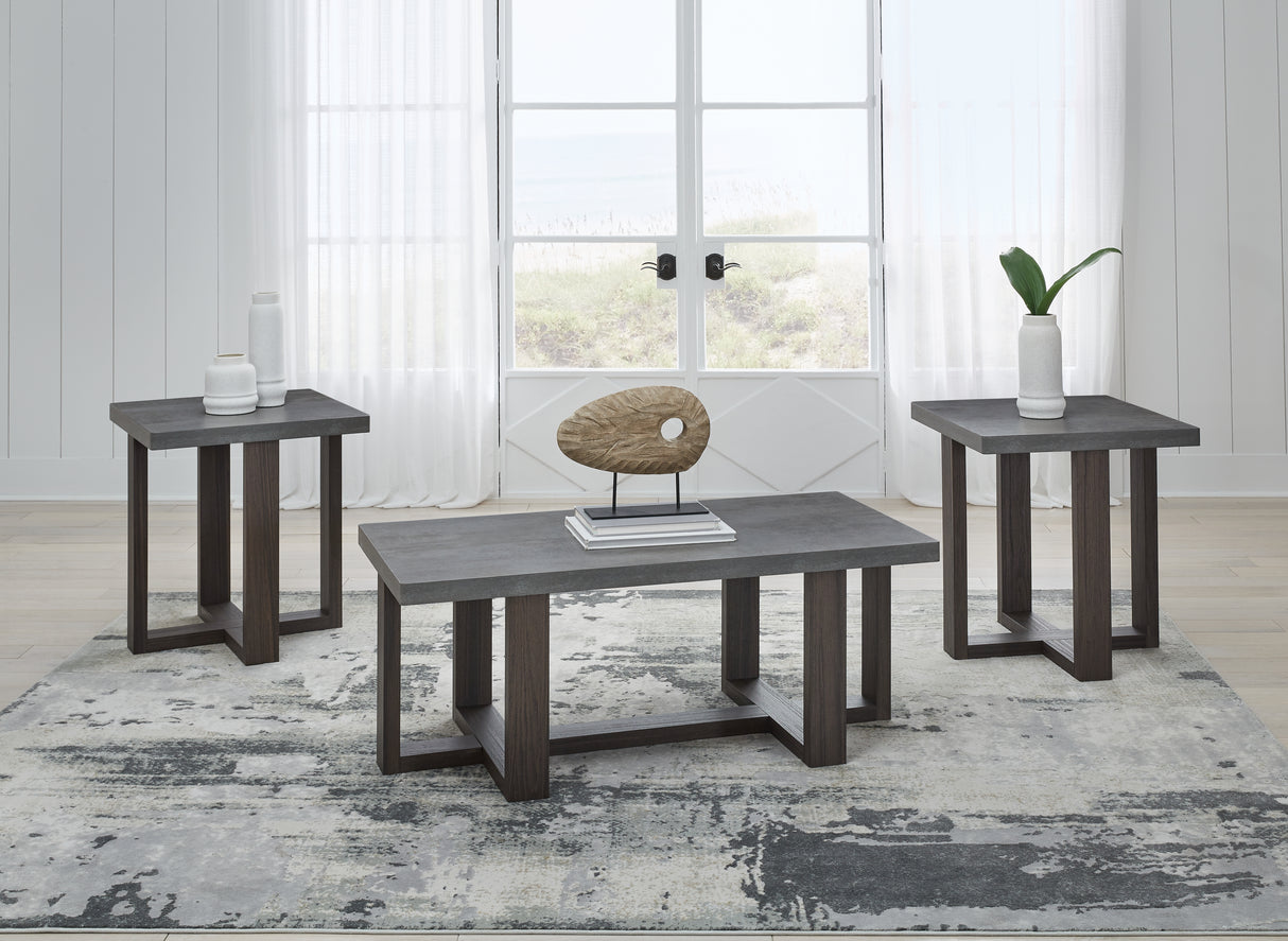 Dynnford 3 Pack Tables - Gray/Brown Dynnford 3 Pack Tables - Gray/Brown