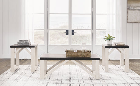 Mega Furniture - Ashley Furniture - Dorrinson Table (Set of 3) - Occasional Table Set (3/CN) / Antique White - T236-13