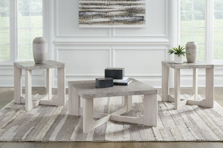 Mega Furniture - Ashley Furniture - Garnilly Table (Set of 3) - Occasional Table Set (3/CN) / Whitewash - T247-13