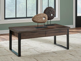 Mega Furniture - Ashley Furniture - Wickman Falls Coffee Table - Rectangular Cocktail Table - T318-1