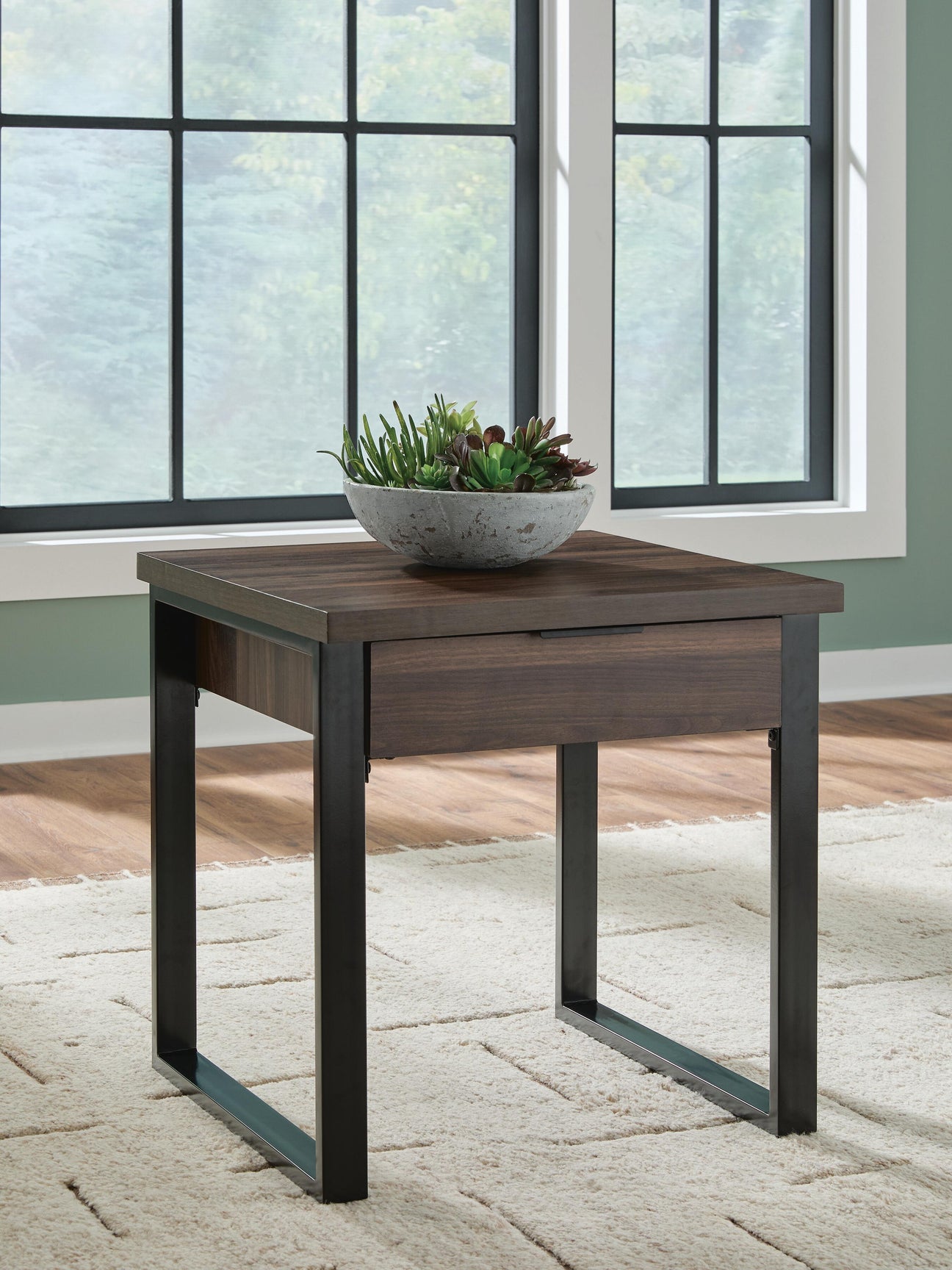 Mega Furniture - Ashley Furniture - Wickman Falls End Table - Square End Table - T318-2