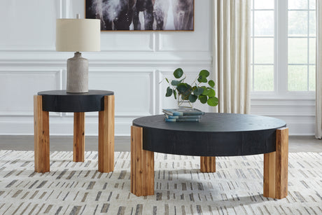 Mega Furniture - Ashley Furniture - Breenmore Table (Set of 2) - Occasional Table Set (Set of 2) / Black/Natural - T322-12