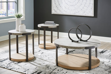 Mega Furniture - Ashley Furniture - Darthurst Table (Set of 3) - Occasional Table Set (3/CN) / Light Brown - T383-13
