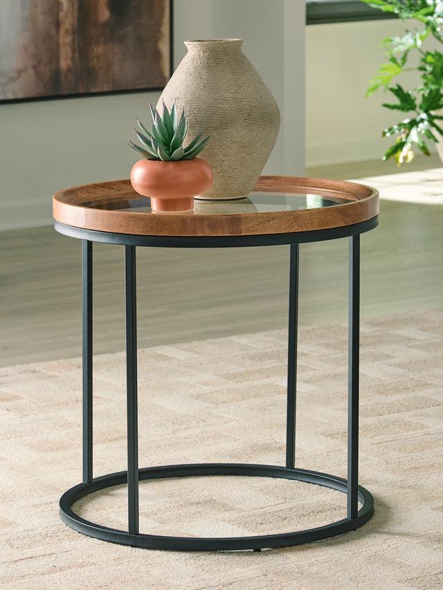 Mega Furniture - Ashley Furniture - Noraluna End Table - Round End Table - T502-6
