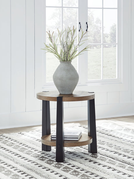 Mega Furniture - Ashley Furniture - Ridgester End Table - Round End Table - T518-6