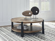 Mega Furniture - Ashley Furniture - Ridgester Coffee Table - Round Cocktail Table - T518-8