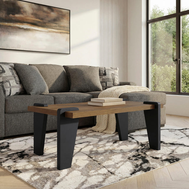 Mega Furniture - Ashley Furniture - Weathermore Coffee Table - Rectangular Cocktail Table - T531-1