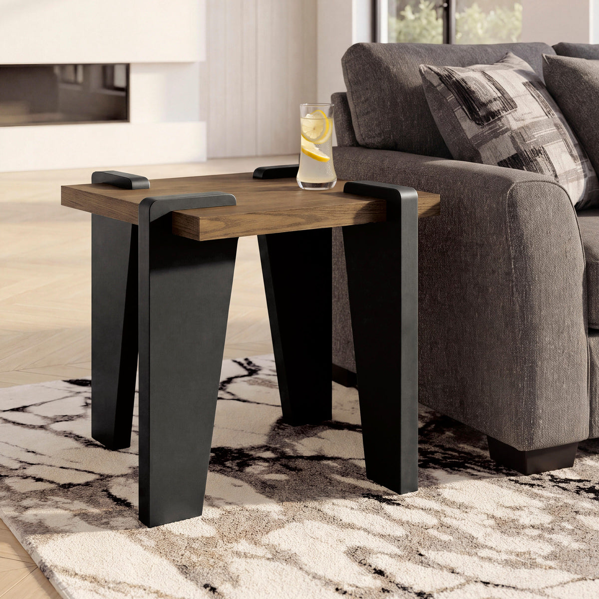 Mega Furniture - Ashley Furniture - Weathermore End Table - Square End Table - T531-2