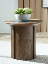 Mega Furniture - Ashley Furniture - Dontayne End Table - Round End Table - T563-6