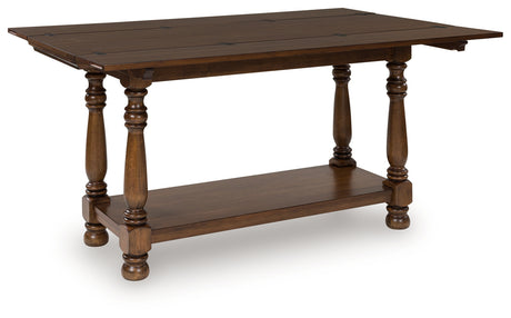 Mega Furniture - Ashley Furniture - Sturlayne Flip Top Sofa Table - Flip Top Sofa Table / Brown - T609-4