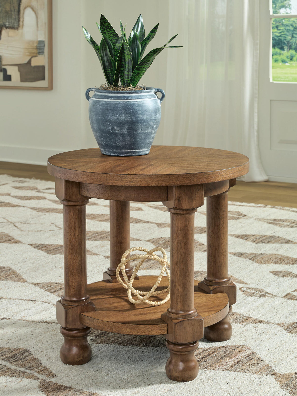 Mega Furniture - Ashley Furniture - Chadworth End Table - Round End Table - T614-6
