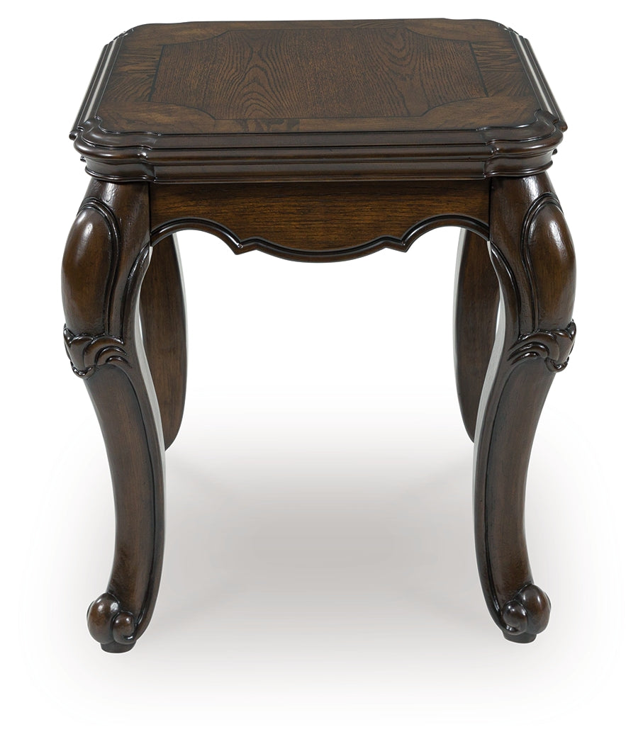 Mega Furniture - Ashley Furniture - Maylee End Table - Rectangular End Table / Dark Brown - T617-3