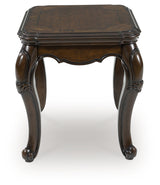 Mega Furniture - Ashley Furniture - Maylee End Table - Rectangular End Table / Dark Brown - T617-3
