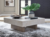 Mega Furniture - Ashley Furniture - Jorlaina Coffee Table - Square Cocktail Table / Light Grayish Brown - T622-8