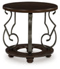 Mega Furniture - Ashley Furniture - Frallyn End Table - Round End Table / Dark Brown - T623-6