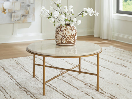 Mega Furniture - Ashley Furniture - Alben Coffee Table - Round Cocktail Table - T643-8