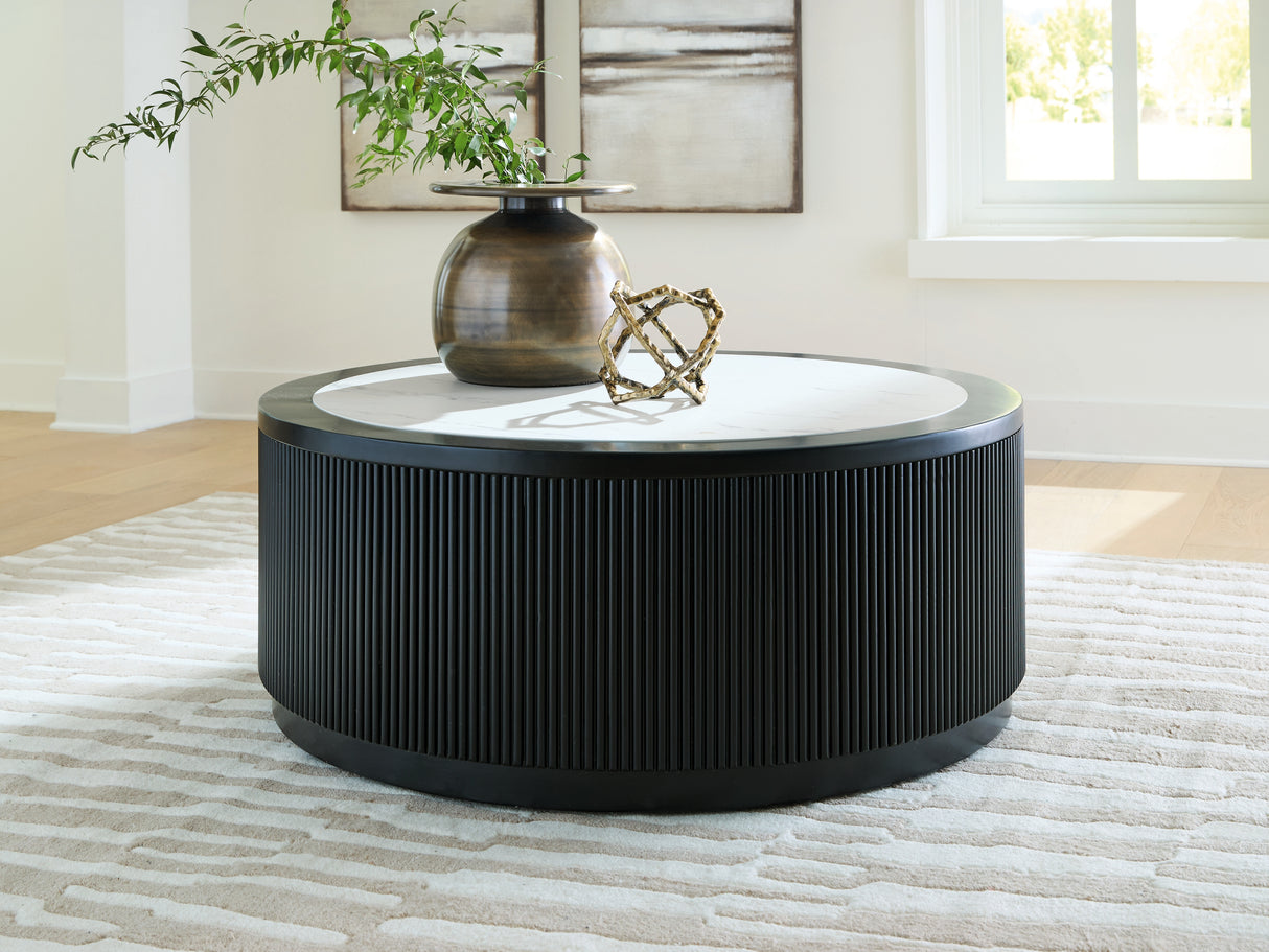 Mega Furniture - Ashley Furniture - Grayman Coffee Table - Round Cocktail Table - T650-8