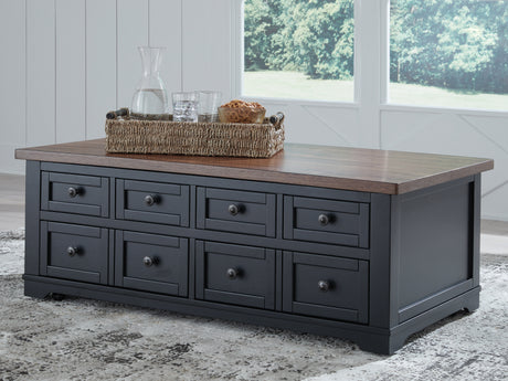 Mega Furniture - Ashley Furniture - Wildenauer Lift-Top Coffee Table - Lift Top Cocktail Table / Brown/Black - T664-9