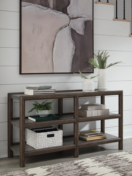 Mega Furniture - Ashley Furniture - Kallenny Sofa Table - Sofa Table / Brown/Gray - T669-4