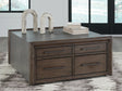 Mega Furniture - Ashley Furniture - Kallenny Coffee Table - Square Cocktail Table / Brown/Gray - T669-8