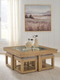 Mega Furniture - Ashley Furniture - Wittenmyer Coffee Table with 4 Stools (Set of 5) - Cocktail TBL w/4 Stools (5/CN) - T794-20