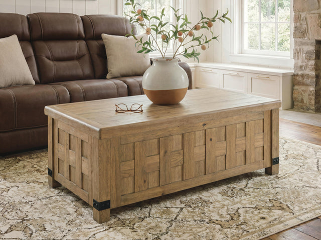 Mega Furniture - Ashley Furniture - Ridgester Lift-Top Coffee Table - Lift Top Cocktail Table - T858-9
