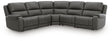 Mega Furniture - Ashley Furniture - 5Z - Pittson Sectional - 5-Piece Power Reclining Sectional - PCU12600S9