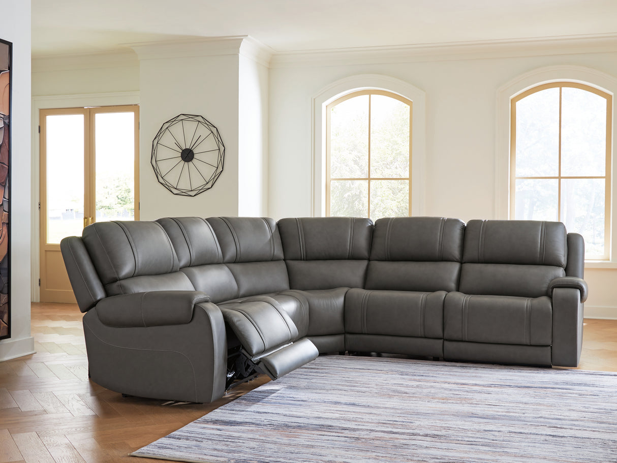Mega Furniture - Ashley Furniture - 5Z - Pittson Sectional - 5-Piece Power Reclining Sectional - PCU12600S4