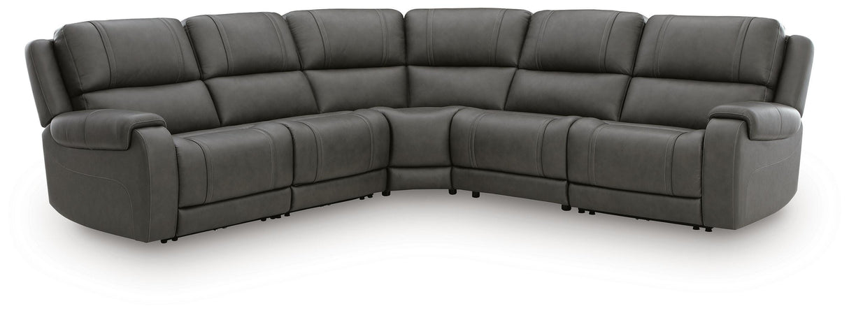 Mega Furniture - Ashley Furniture - 5Z - Pittson Sectional - 5-Piece Power Reclining Sectional - PCU12600S6